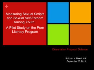 Dissertation Proposal Defense 9.25.13