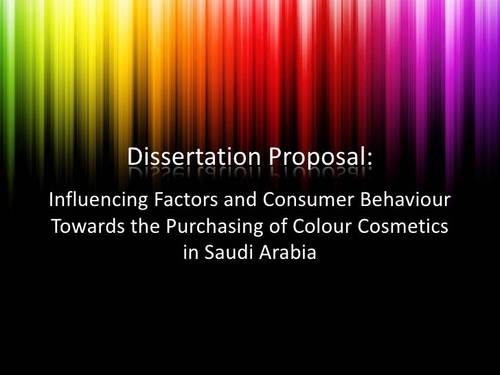 Dissertation proposal consumer behavior jobs
