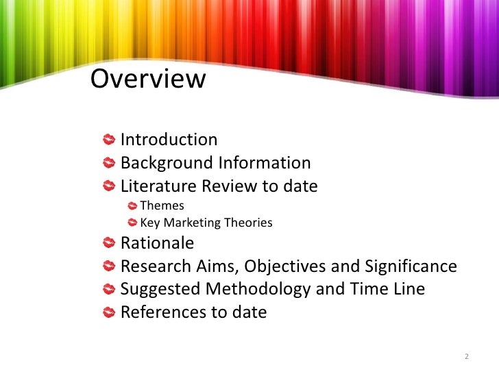 Thesis proposal presentation format