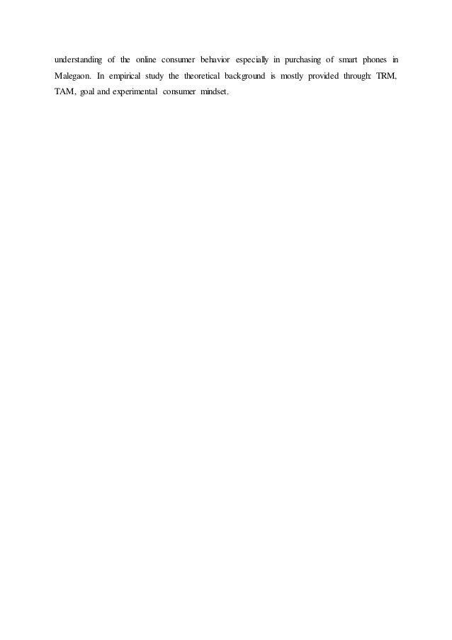 Dissertation report on consumer behaviour