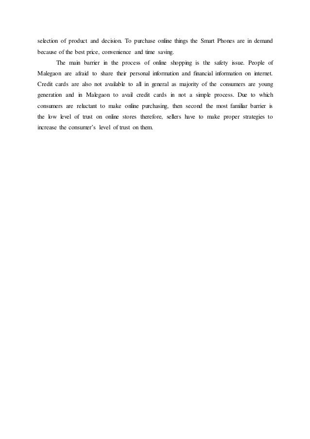 Dissertation on online shopping