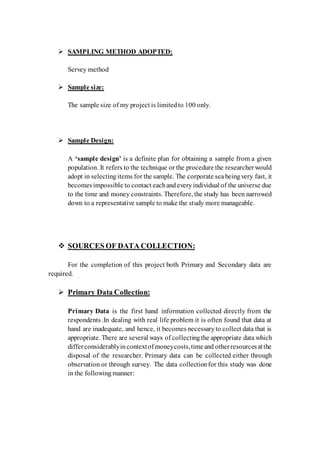 Sampling Strategy Dissertation Dissertation report sangeeta bcom(h)6thsem | DOCX
