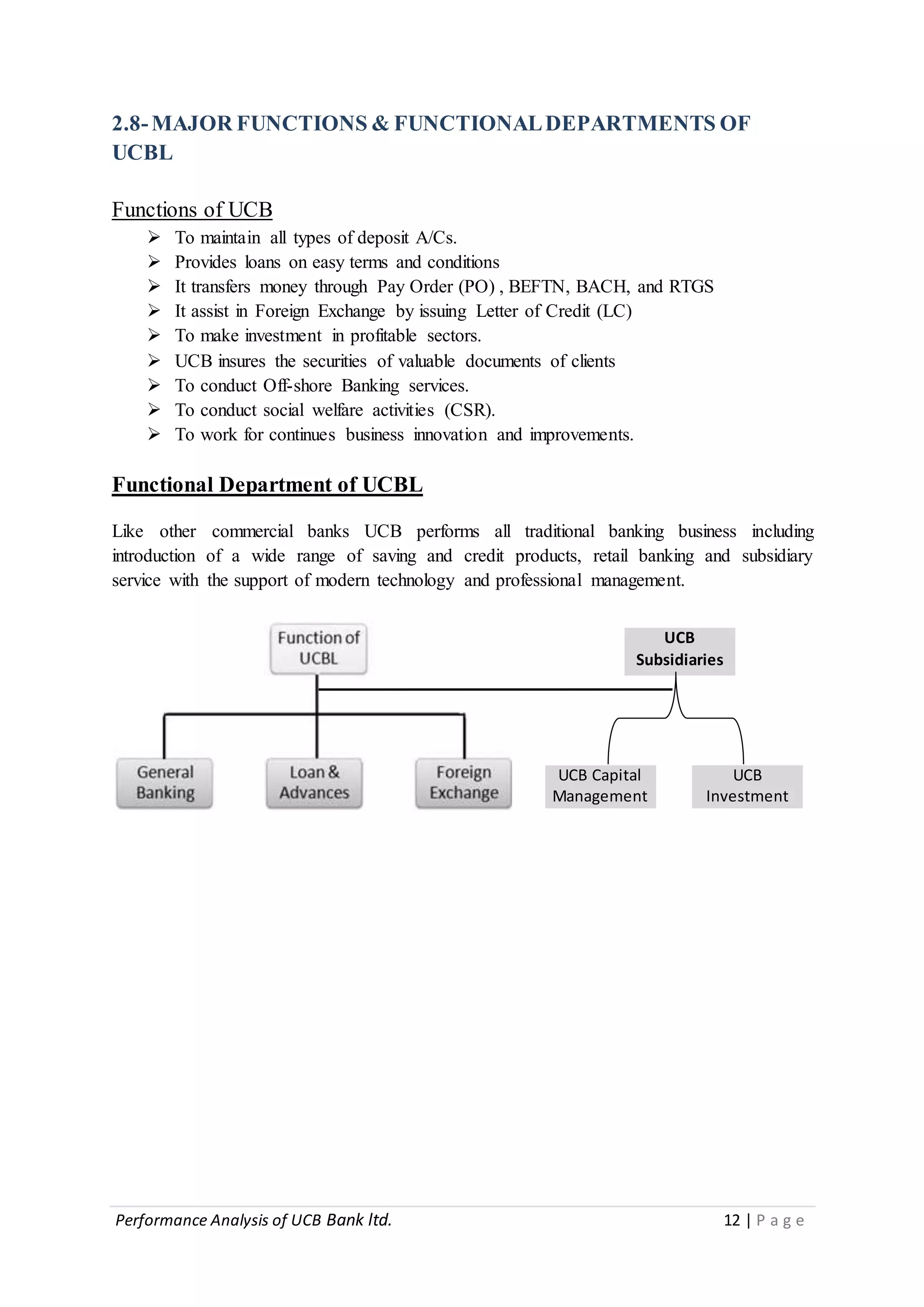 Dissertation Report On United Commercial Bank Ltd. (UCBL) | DOCX
