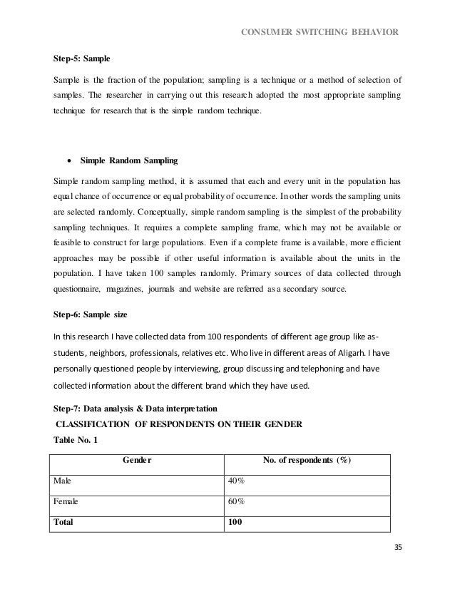 Dissertation customer switching behaviour