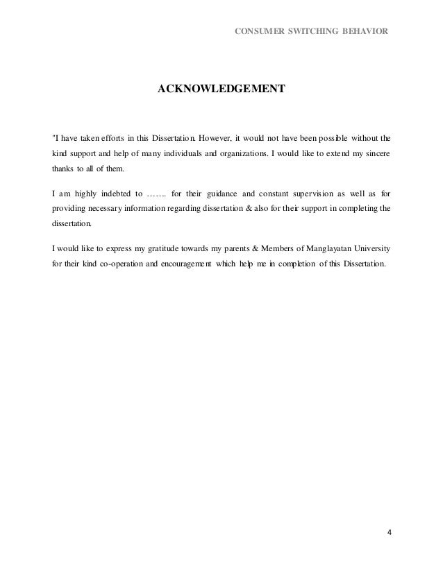 Dissertation report on consumer behaviour