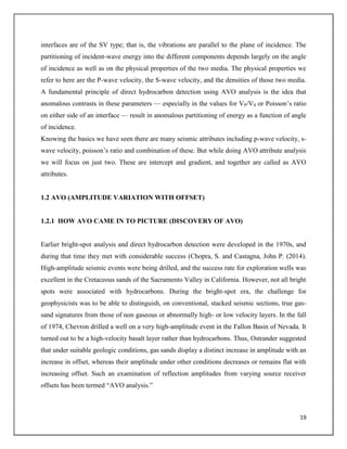 Avo Attributes AVO attribute analysis for the identification of gas bearing sands | PDF