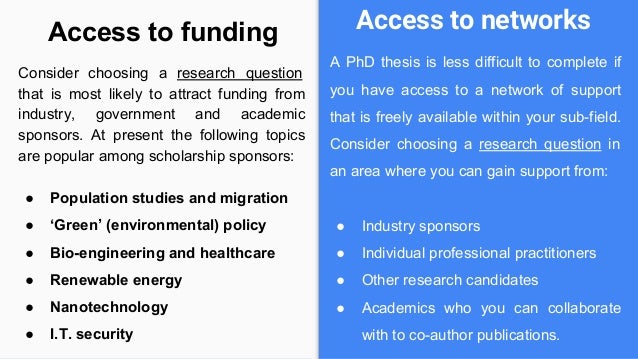 Research question master thesis