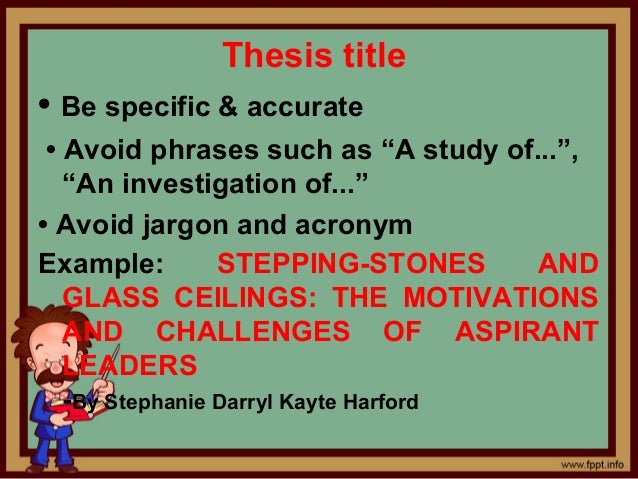 Dissertation seminar