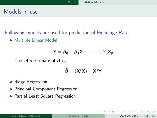 Master thesis exchange rate