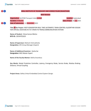 Next Generation Real-Time Automatic Train Control Algorithm for Virtual ...