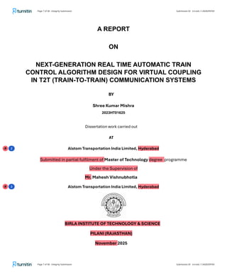 Next Generation Real-Time Automatic Train Control Algorithm for Virtual ...