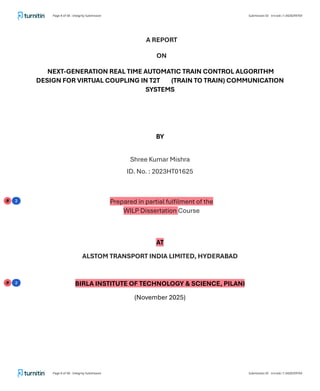 Next Generation Real-Time Automatic Train Control Algorithm for Virtual ...