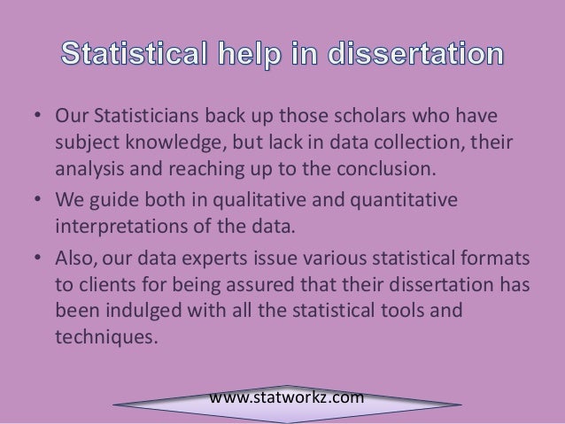 Dissertation help with statistics
