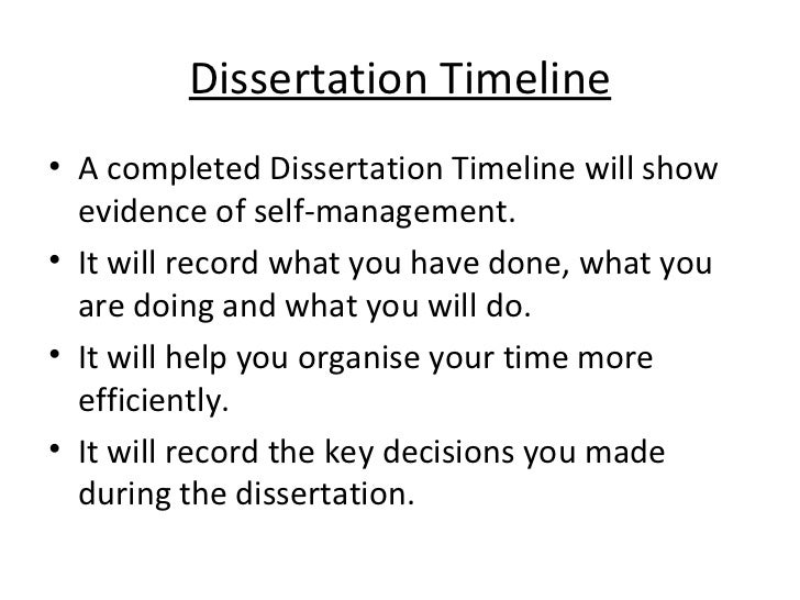 Dissertation process timeline picture