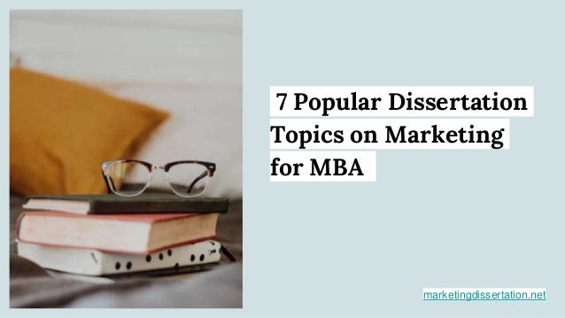 dissertation topics on marketing