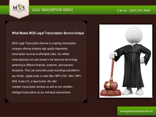 Dissertation transcription