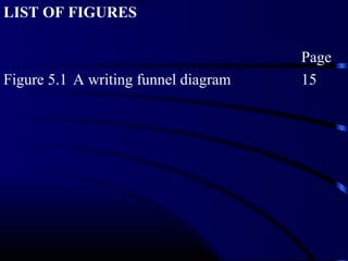 LIST OF FIGURES

Figure 5.1 A writing funnel diagram

Page
15

 