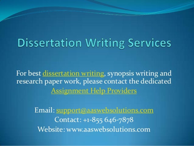 Dissertation consulting service