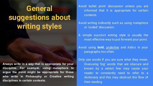 Dissertation writing style