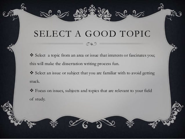 Dissertation advice writing