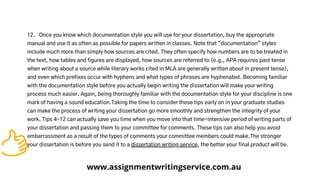 Dissertation writing tips | PDF