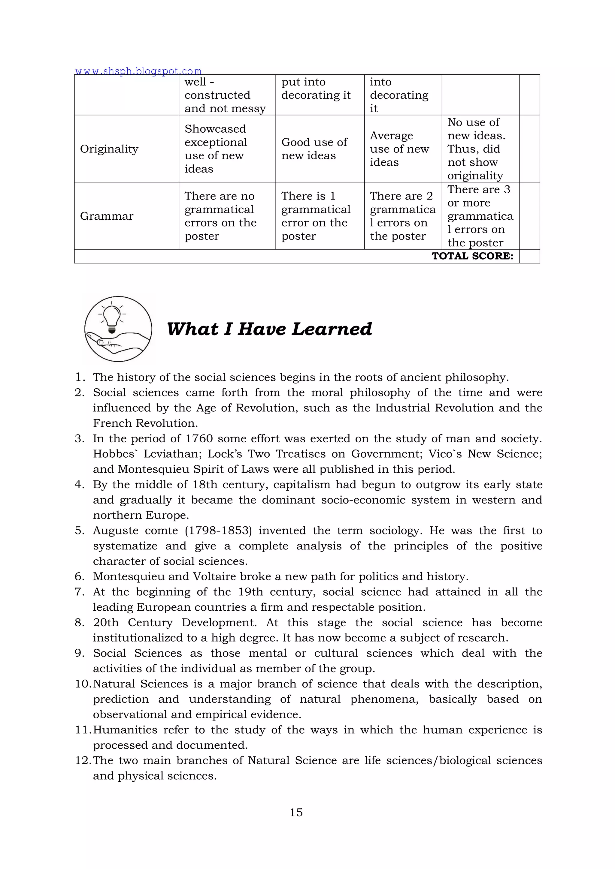 DISS_mod1_Introduction to Social Sciences with Natural Sciences and ...
