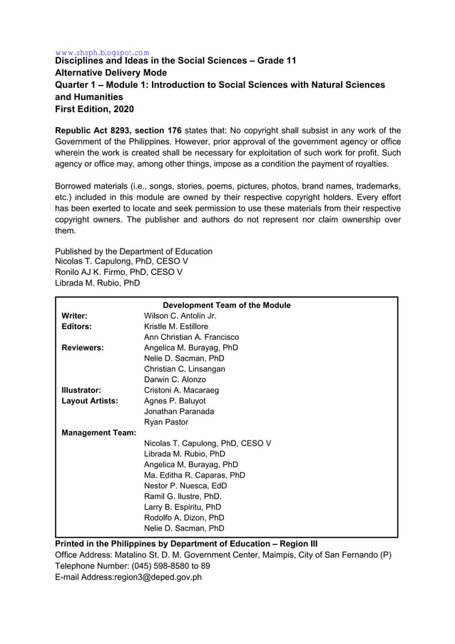 DISS_mod1_Introduction to Social Sciences with Natural Sciences and ...