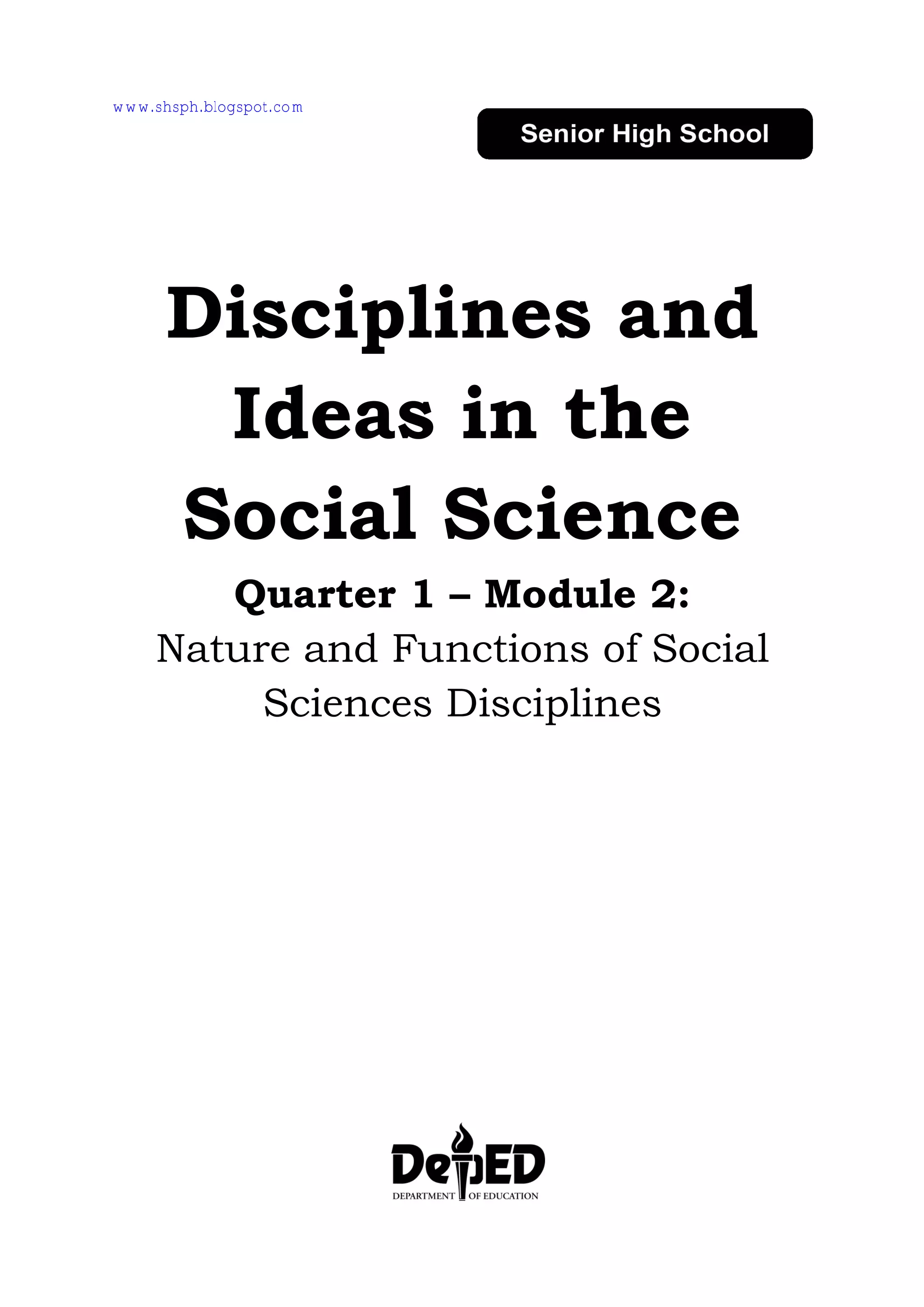 DISS_mod2_Nature and Functions of Social Sciences Disciplines.pdf