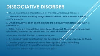 Comprehensive Overview of Dissociative and Conversion Disorders in ...