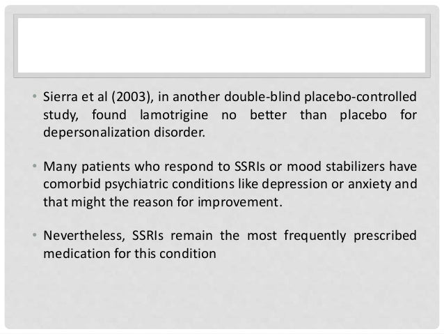 lamotrigine depersonalisation disorder lamotrigine depersonalisation disorder