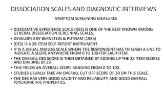 Dissociative spectrum disorder | PPT