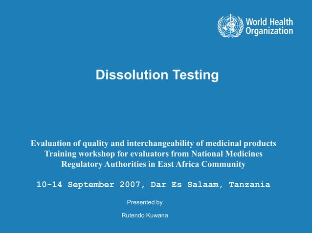 DissolTesting.PPT diffrent dissolution testing | PPT