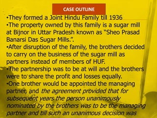 Completing the transactions already begun but unfinished at the time of dissolution.SETTLEMENT OF ACCOUNTS UPON DISSOLUTIONSEC 48 OF PARTNERSHIP ACTPAYMENT OF LOSSESlosses include deficiency of capital, shall be paid first out of profits, next out of capital, and lastly, if necessary, by partnership individually in proportion.APPLICATION OF ASSETSThe assets of the firm, including any sum contributed by the partners to make up deficiencies of capital, comes in application of assets.Pay debt to third party.