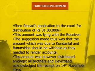 The residue shall be divided is a proportion they use to share profit.FIRM DEBTS Vs PRIVATE DEBTSSec 49 say if debt due from the firm and debt due to from the partner then firm property first use to pay firm due and surplus use to pay partner due as per share.LOSS ARISING FROM INSOLVENCY OF A PARTNERif partner become insolvent & unable to contribute then the rule laid down in the landmark case of GARNER V/S MURRAY will be applicable in the absence of a contract to contrary.a)-the loss on realisation of asset shall be borne by all the partners in their profit sharing ratio.b)-the loss on account of deficiency of capital of the insolvent partner shall be borne by the solvent partner in the ratio of their capital standing before dissolution.SALE OF GOODWILL AFTER DISSOLUIONAlthough goodwill is intangible asset, it can be sold like another asset sec 55 tells us about sale of goodwill.a)- settling of the account after dissolution goodwill shall be subject to contract b/w the partner or included asset  and it can be sold either separately or with property of the firm.b)-Right of buyer and seller of goodwill.