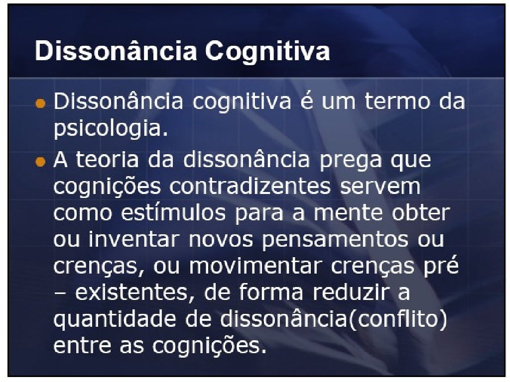 DissonâNcia Cognitiva De Festinger