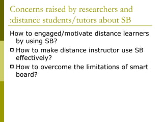 Smart Board in Distance Education | PPT