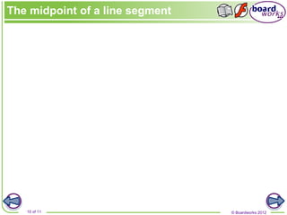 © Boardworks 2012
10 of 11
The midpoint of a line segment
 
