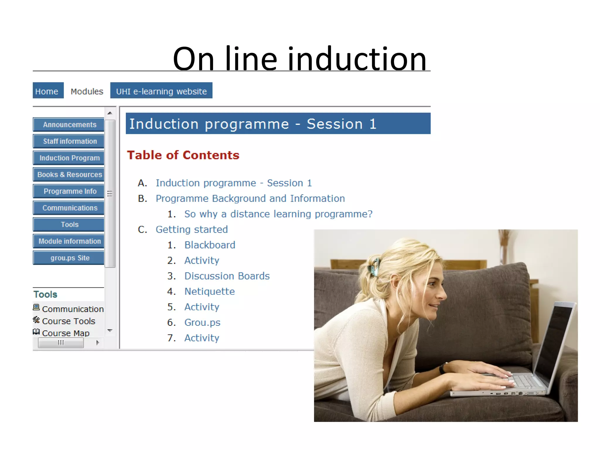 On line induction 