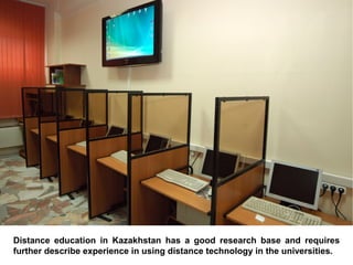 IADIS International Conference Mobile Learning 2012




READINESS OF TEACHERS TO IMPLEMENT OF MOBILE
                 LEARNING
      AT EURASIAN NATIONAL UNIVERSITY



                           Daniyar Sapargaliyev
                            Astana, Kazakhstan




                                     Berlin
Distance education in Kazakhstan has a 2012 research base and requires
                               11-13 March good
further describe experience in using distance technology in the universities.
 