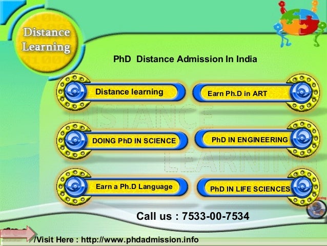 phd distance education in india