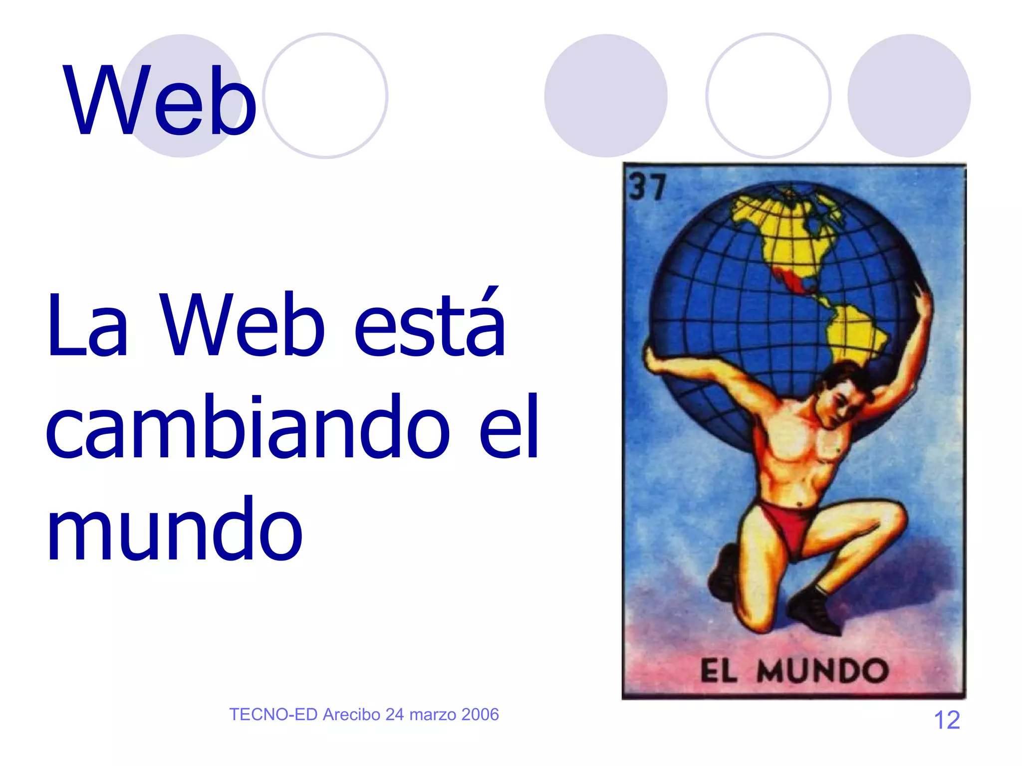 Web La Web está cambiando el mundo 