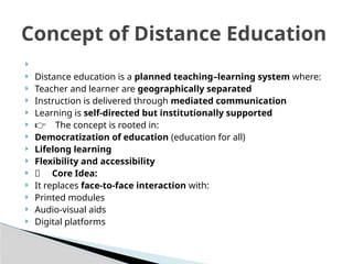 Comprehensive Overview of Distance Education: History, Nature, and ...