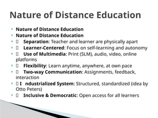 Comprehensive Overview of Distance Education: History, Nature, and ...