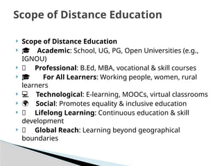 Comprehensive Overview of Distance Education: History, Nature, and ...
