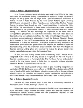 Distance education in nursing PDF Education industry Industries