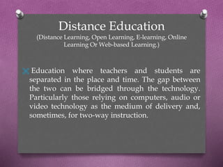 Distance Education | PPTX