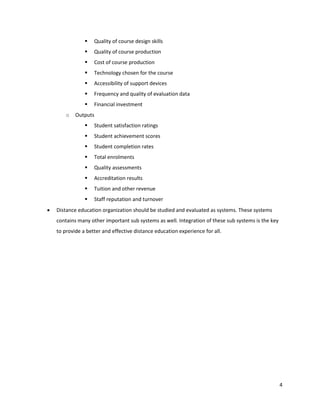 Distance Education - A summary | PDF
