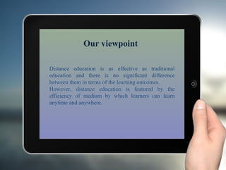 Distance Education vs Traditional Education | PPT