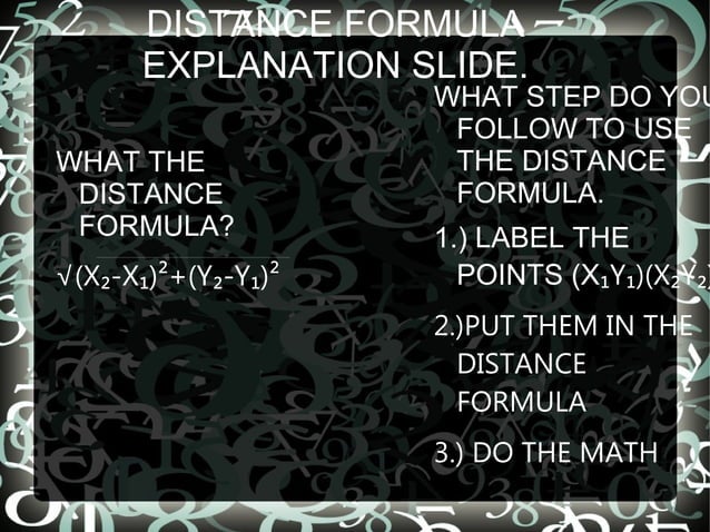 Distance formula powerpoint | ODP