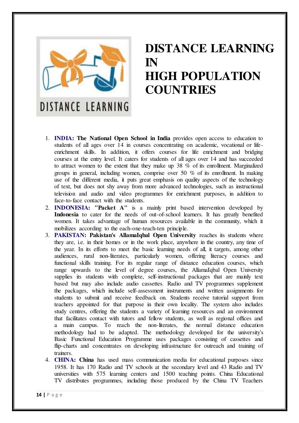 Advantages And Disadvantages Distance Learning